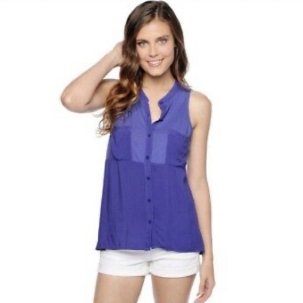 SPLENDID Blue Pocket Zera Shirt